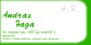 andras haga business card